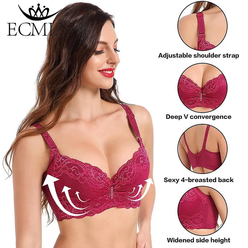 80105 C / D SUJETADOR DE MUJER MáS GRAN TAMAñO GRANDE SUPER PUSH UP BRALETTE ENCAJE íNTIMO LENCERíA SEXY UNDRWEAR UNDERWEAR UND