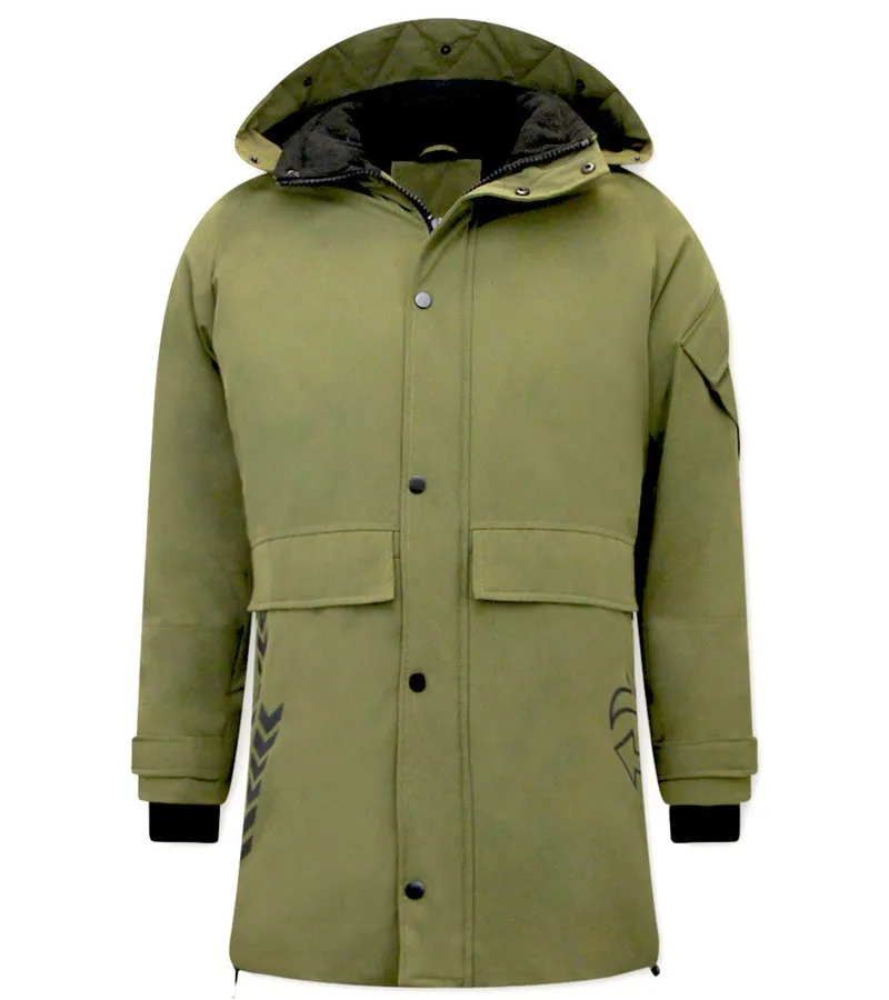 ABRIGOS DE INVIERNO PARA HOMBRES ASEADOS  9803  VERDE