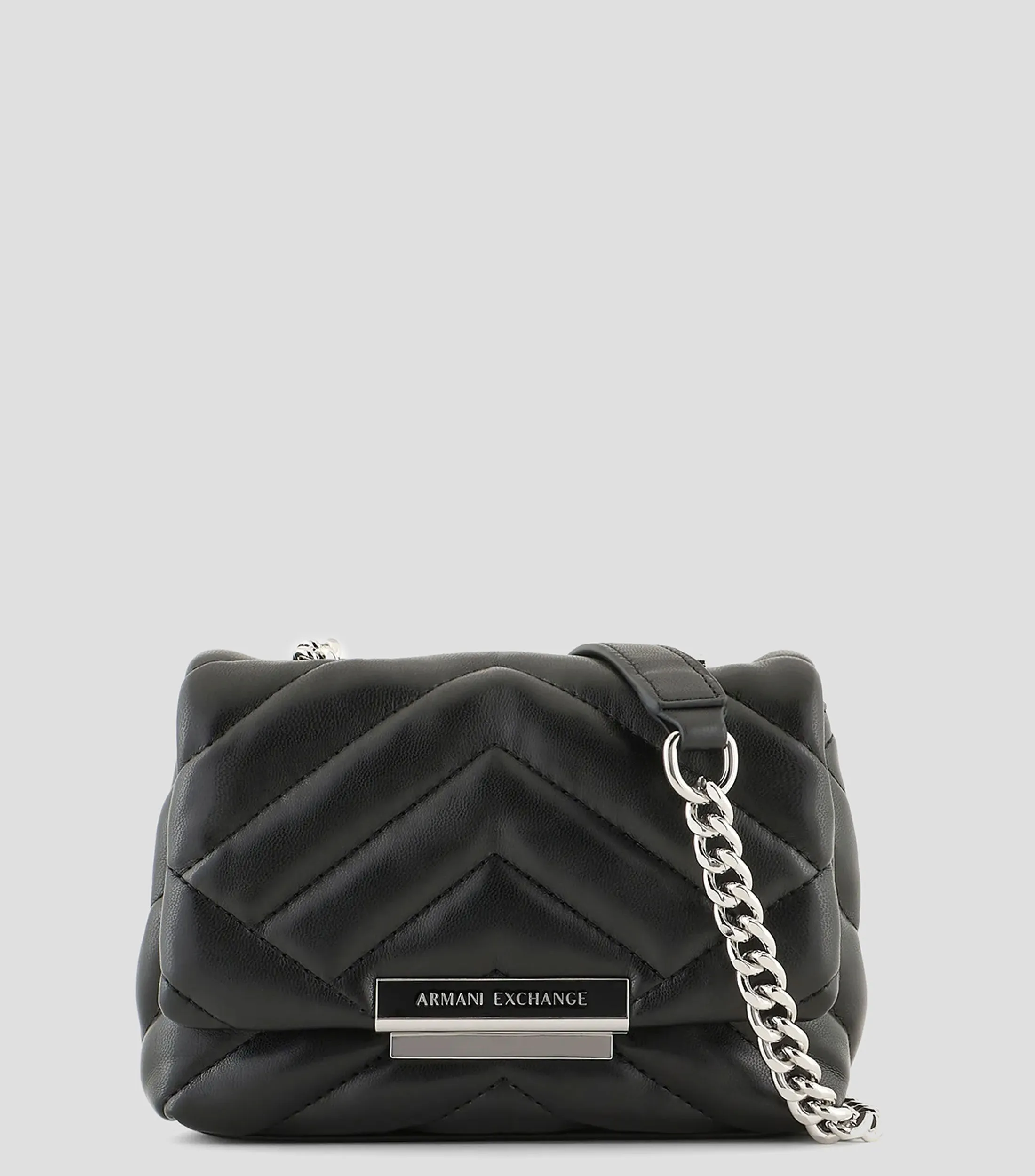 Armani Exchange Bolso Crossbody negro capitonado Mujer