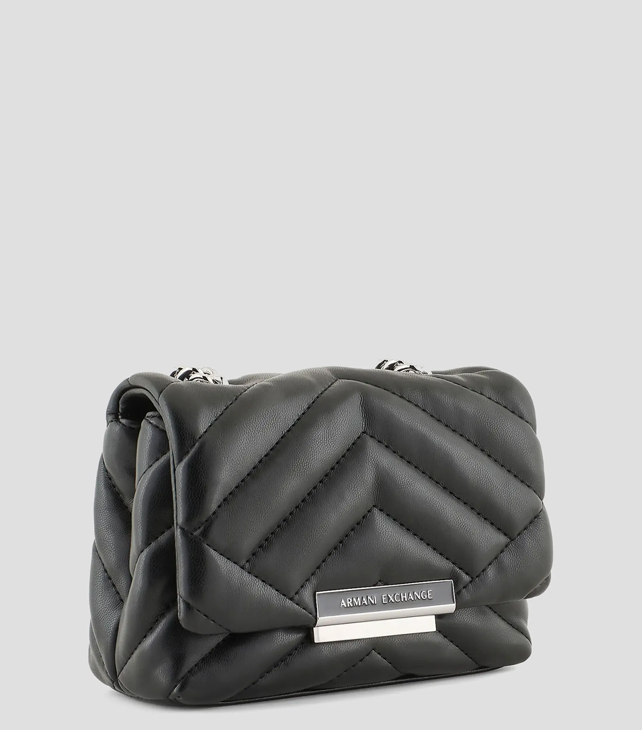 Armani Exchange Bolso Crossbody negro capitonado Mujer