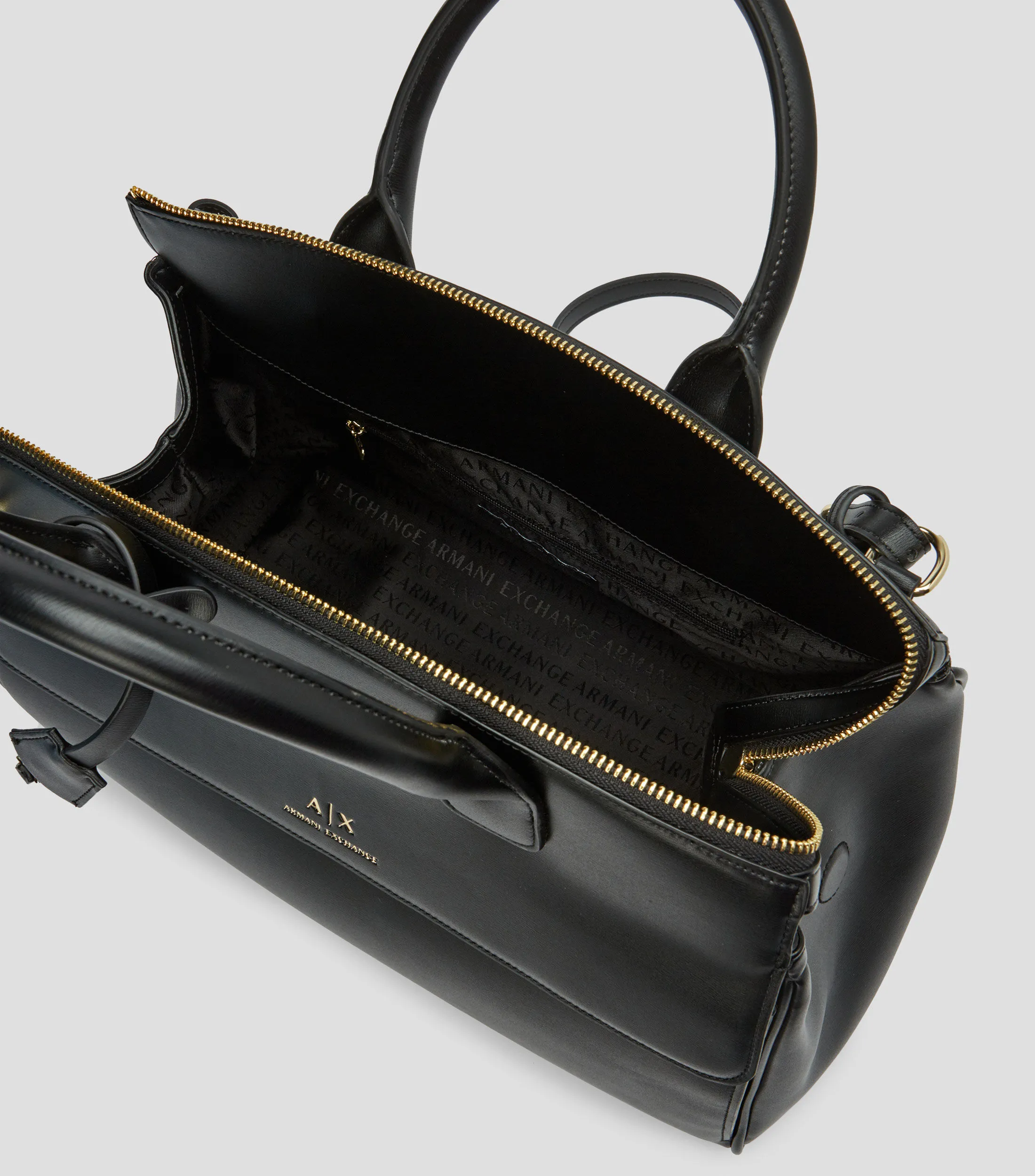 Armani Exchange Bolso Satchel liso Mujer