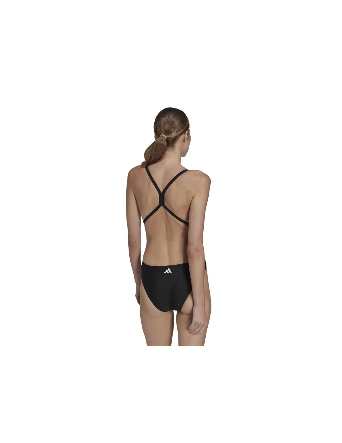 Bañador de Natación adidas 3Bandas Print Suit Mujer Negro