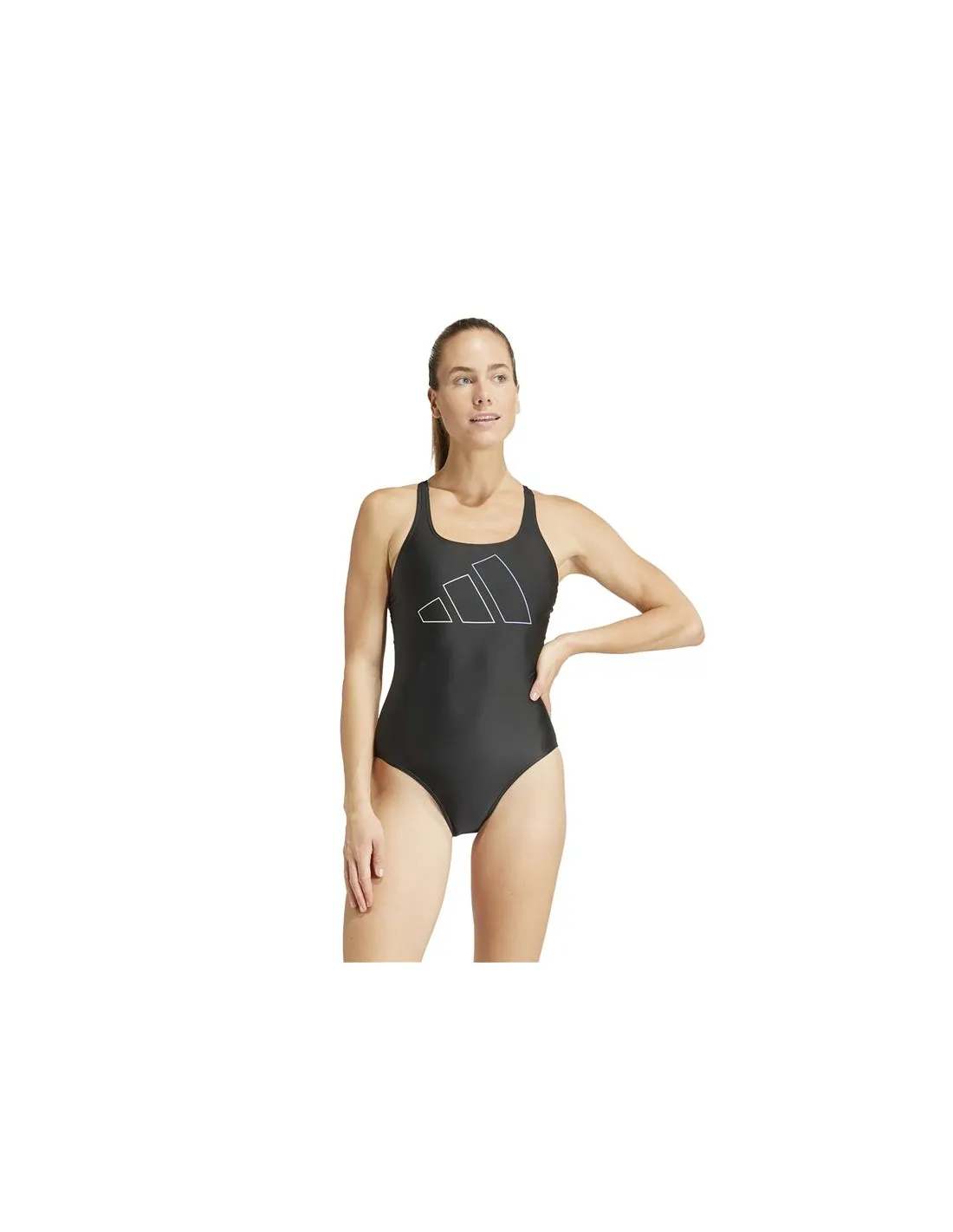 Bañador de Natación adidas Big Bars Mujer Negro