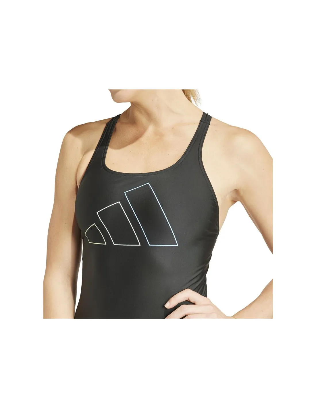 Bañador de Natación adidas Big Bars Mujer Negro