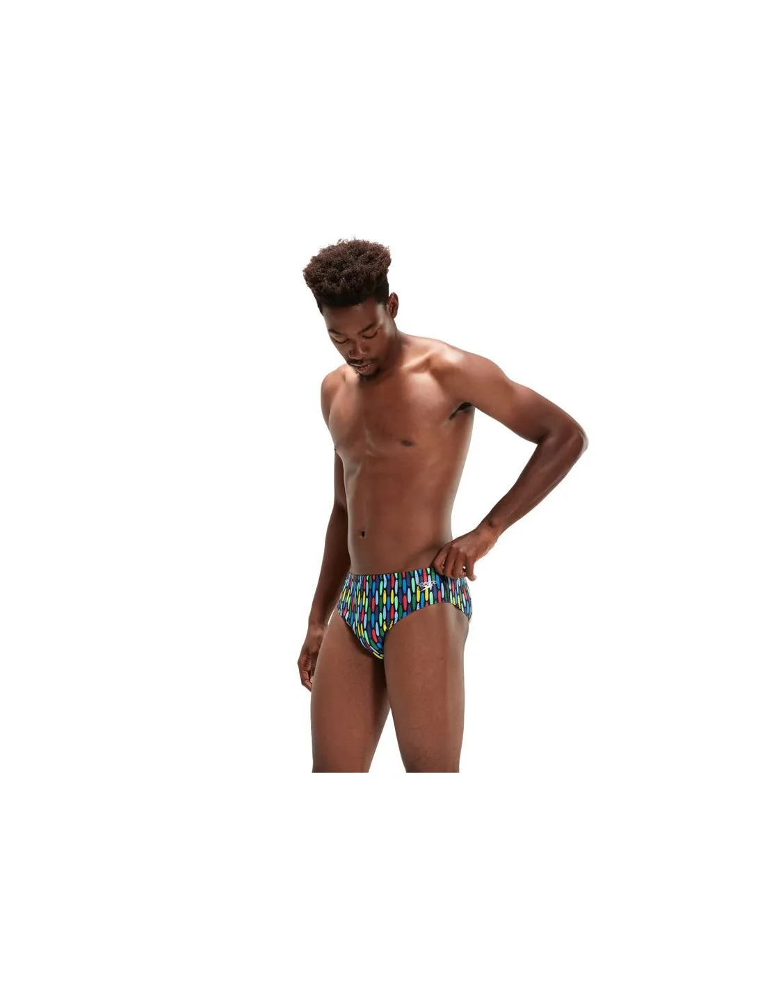 Bañador de Natación Speedo 8Cm Allover Brief Hombre Multicolor
