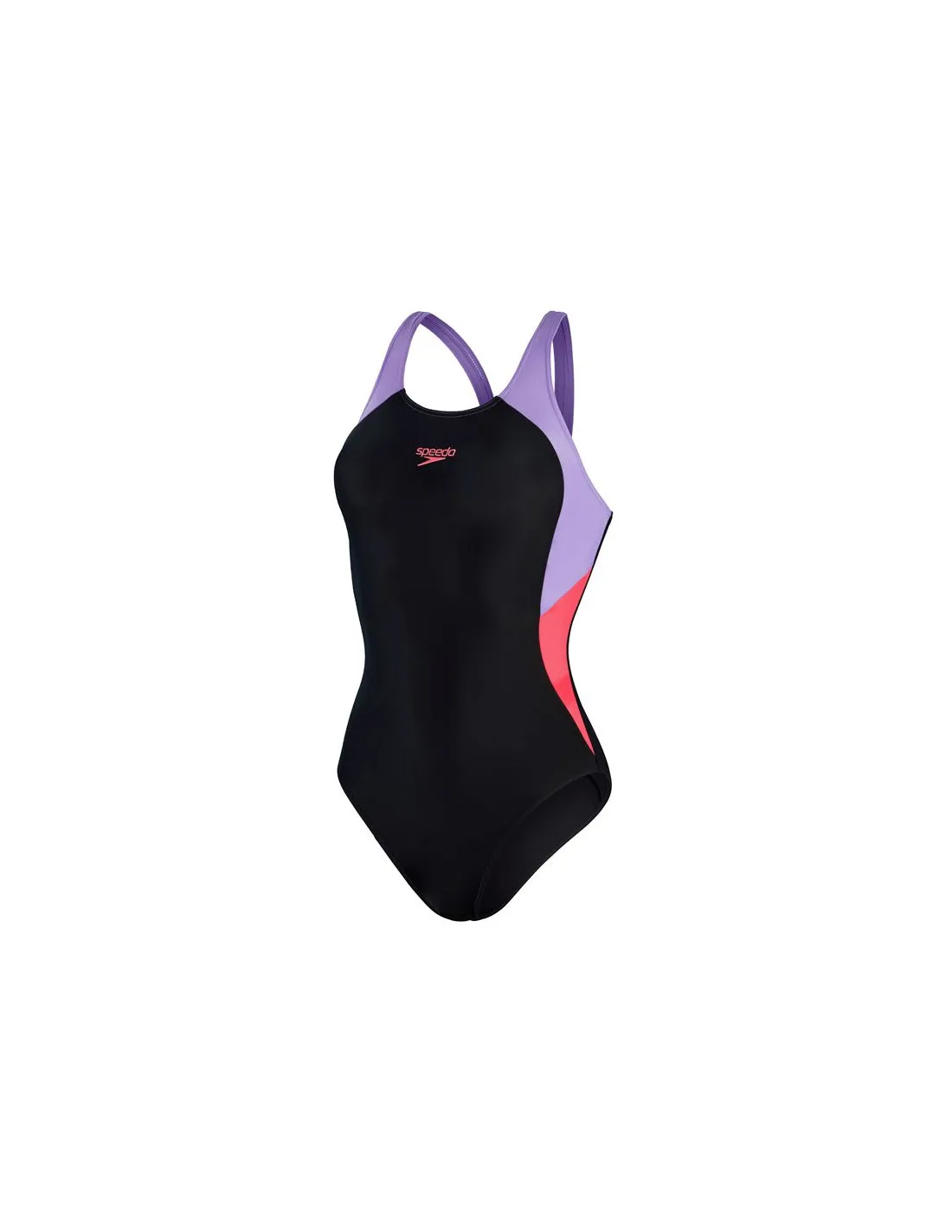 Bañador de Natación Speedo Colourblock Splice Muscleback Mujer Negro