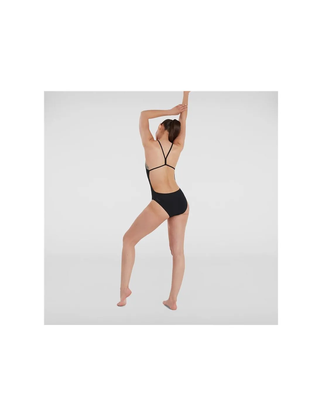 Bañador de Natación Speedo Endurance+ Thinstrap Negro Mujer
