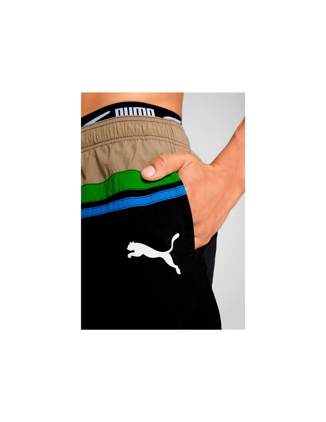 Bañador de Puma Heritage Mid 1P Hombre Beige combo