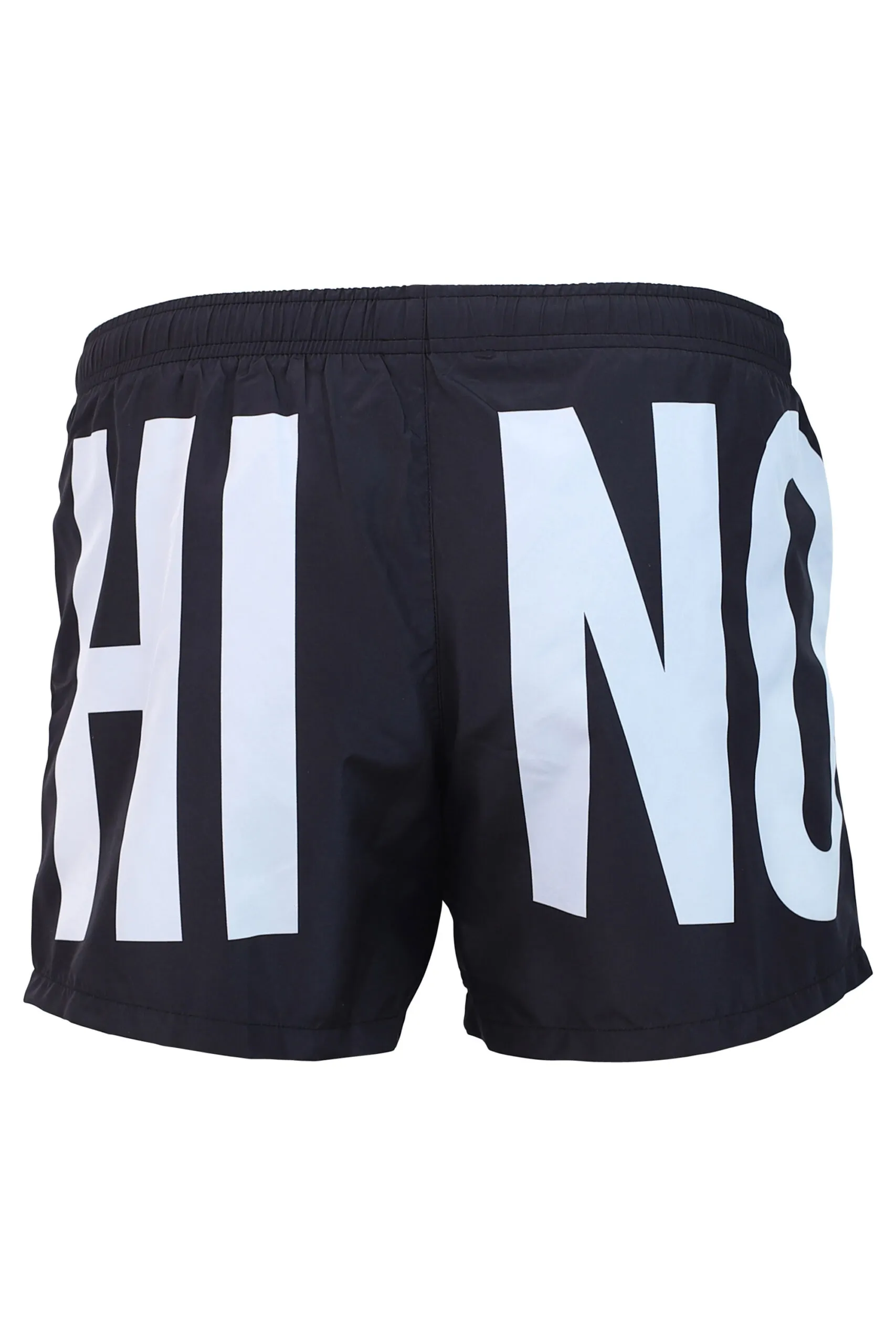 Bañador negro con maxilogo en blanco