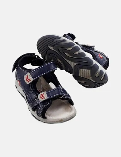 Beppi Sandalia azul marino con velcros