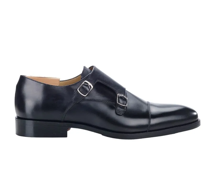 BLACK LEATHER BUCKLE SHOES  GREYDALE PATIN