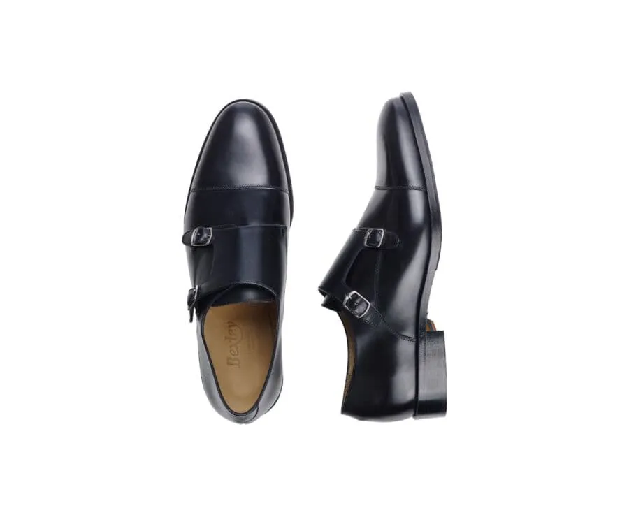 BLACK LEATHER BUCKLE SHOES  GREYDALE PATIN