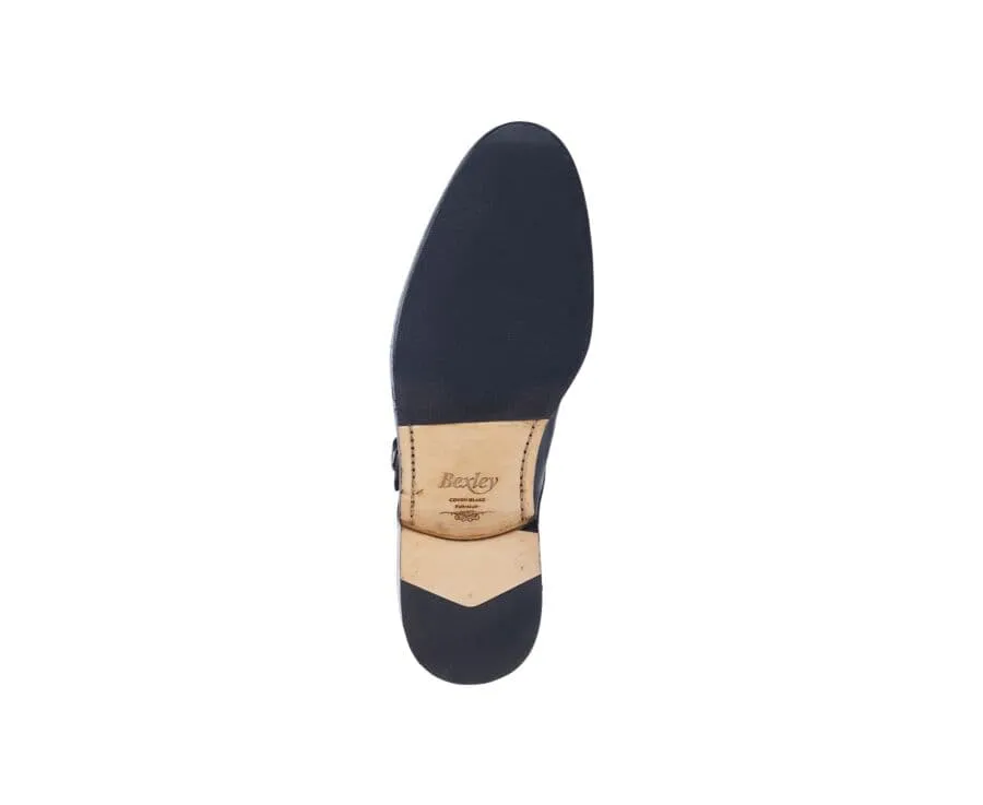 BLACK LEATHER BUCKLE SHOES  GREYDALE PATIN
