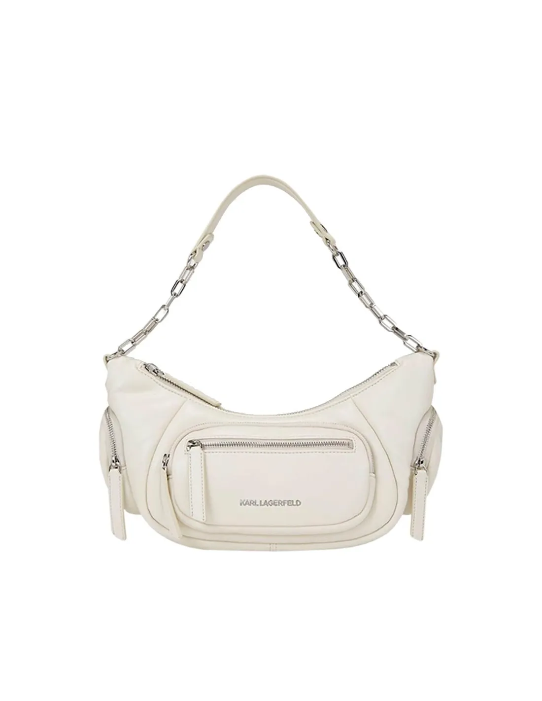 Bolso de hombro mediano K/City blanco roto