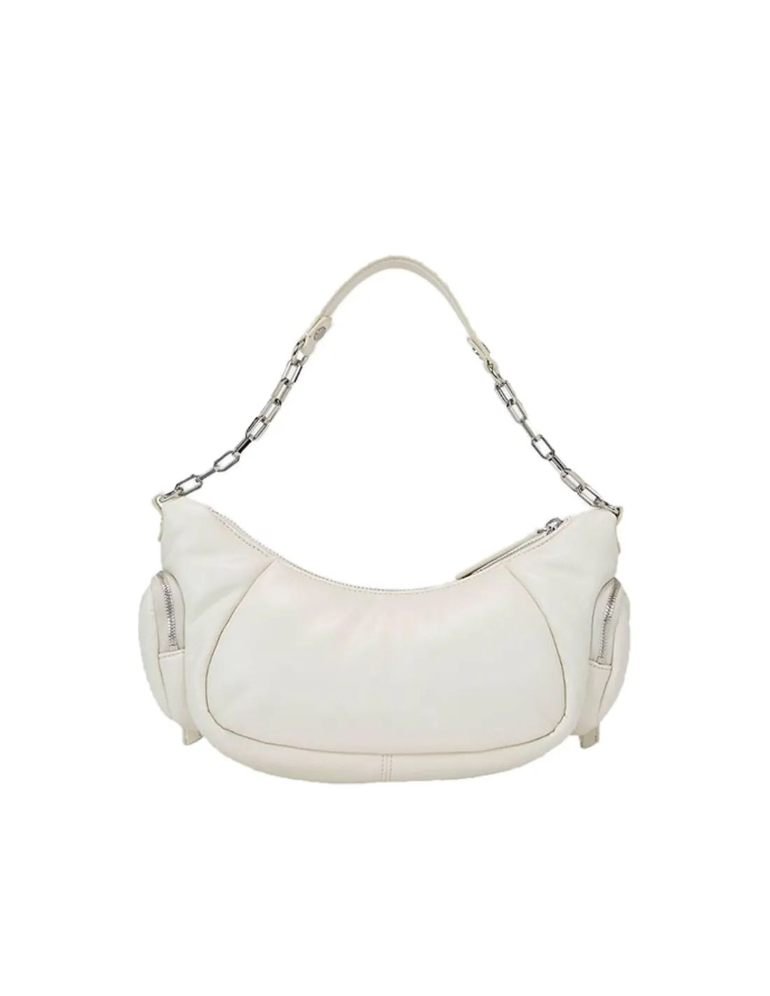 Bolso de hombro mediano K/City blanco roto
