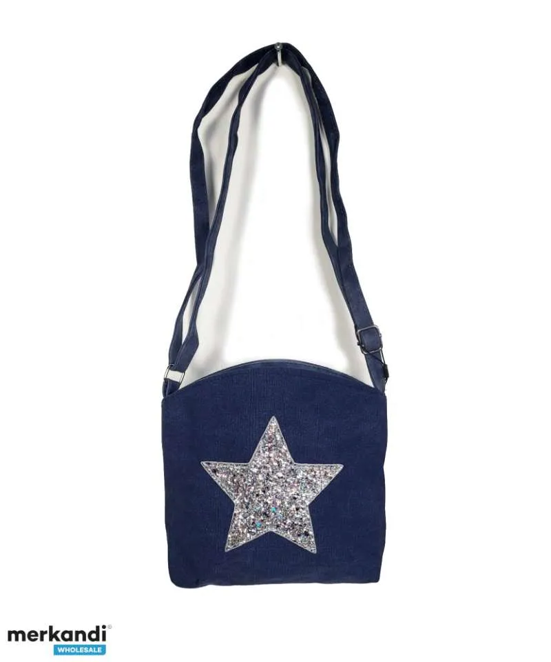 Bolsos bandolera de varios colores con estrella de purpurina