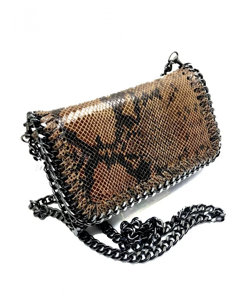 BOLSOS PIEL SERPIENTE CON CADENA IDEALES PARA LA NOCHE