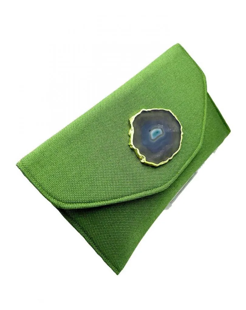 BOLSOS VERDES PARA BODAS CARTERA ORIGINAL DECORADA CON PIEDRA