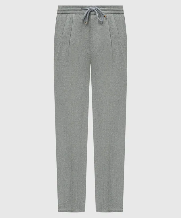 Brunello Cucinelli Gray pants made of wool