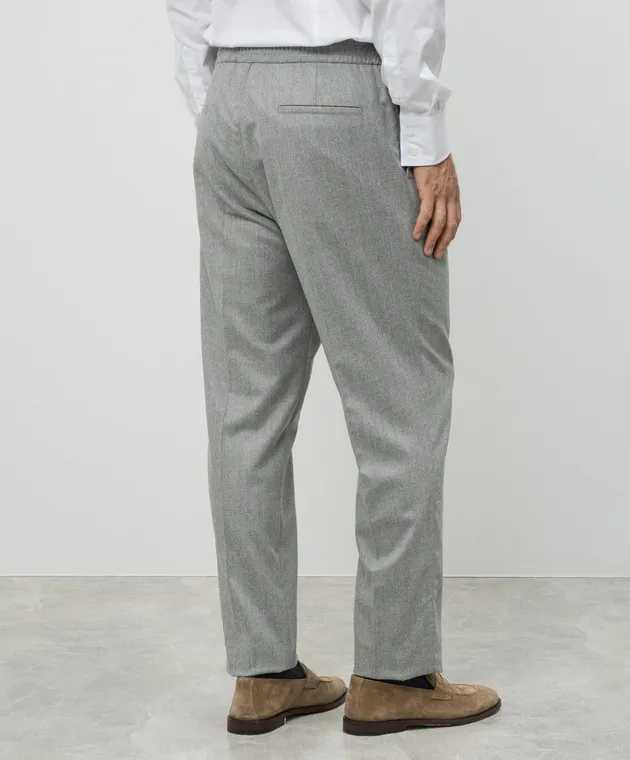 Brunello Cucinelli Gray pants made of wool