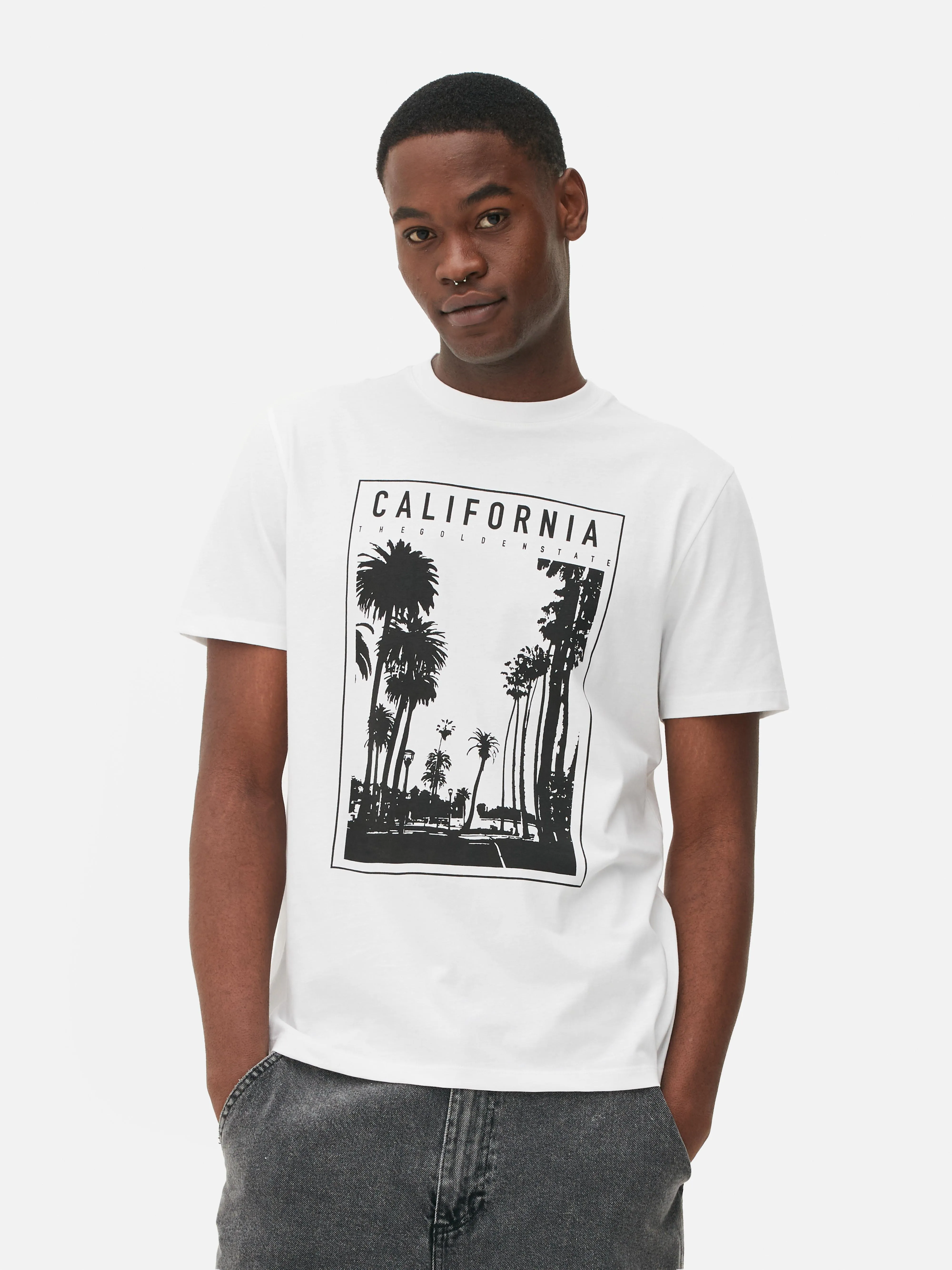Camiseta con estampado fotográfico «California»