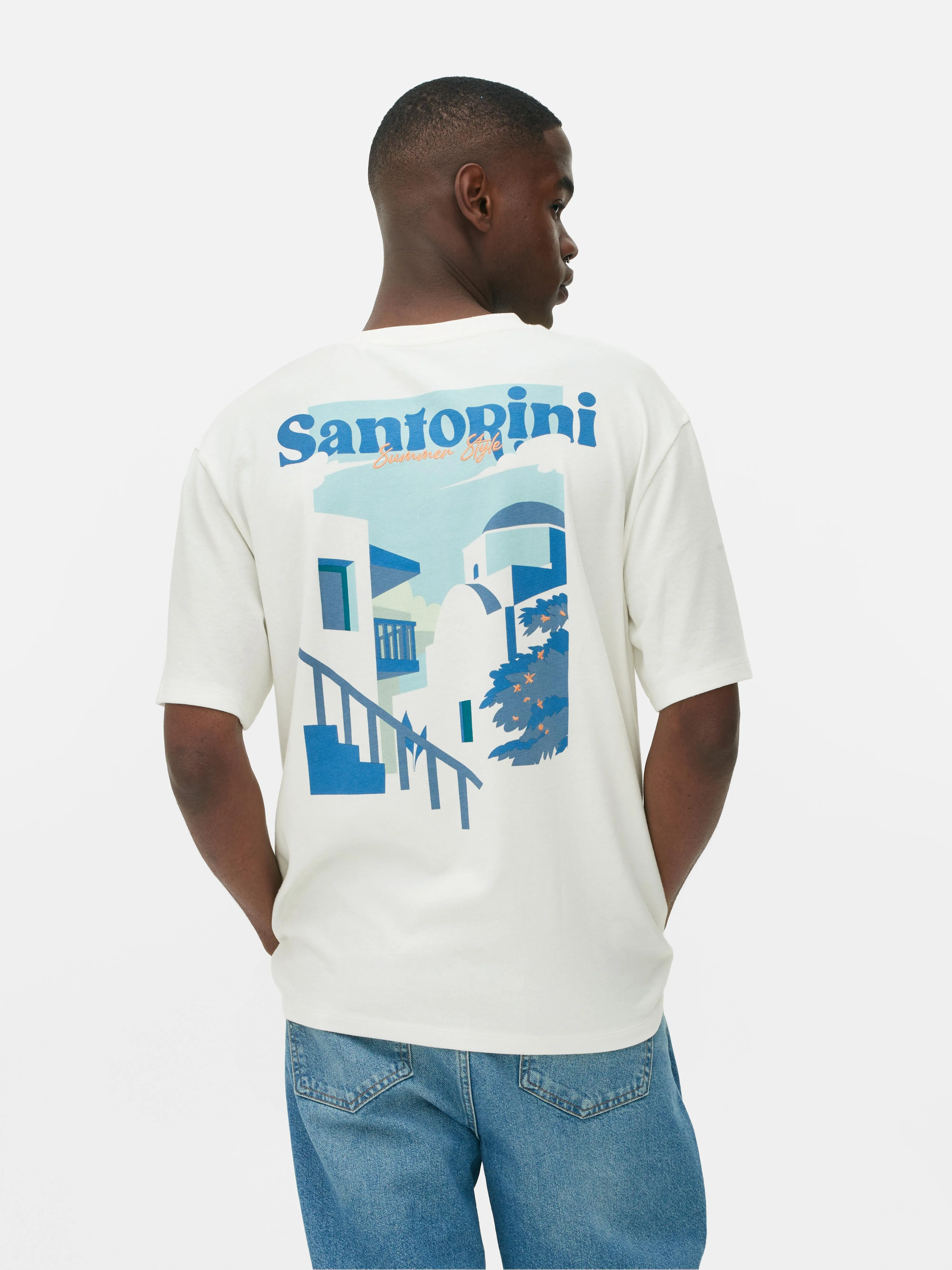 Camiseta con gráfico en la espalda