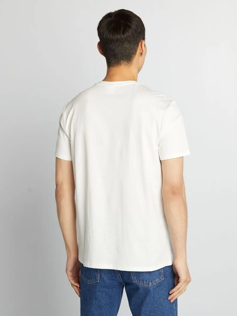 CAMISETA DE CUELLO REDONDO 'KEITH HARING'  BLANCO