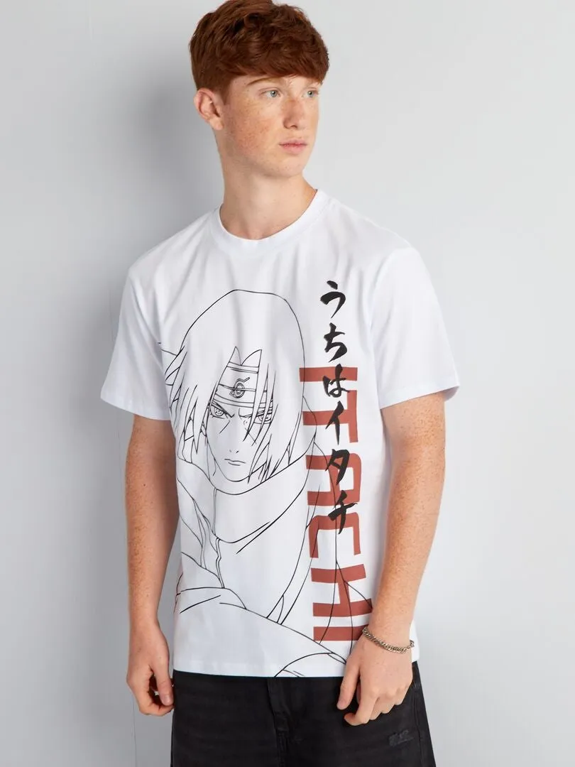 CAMISETA DE CUELLO REDONDO 'NARUTO'  BLANCO