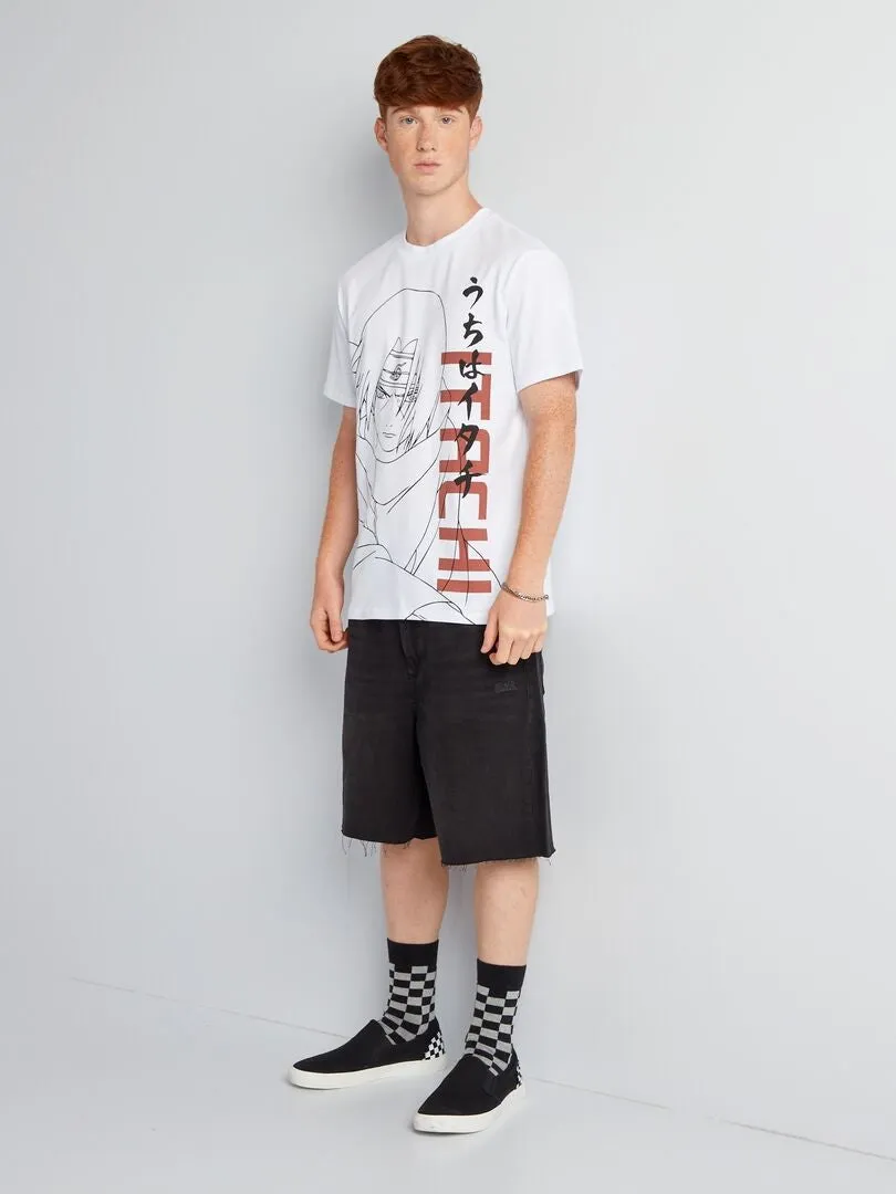 CAMISETA DE CUELLO REDONDO 'NARUTO'  BLANCO