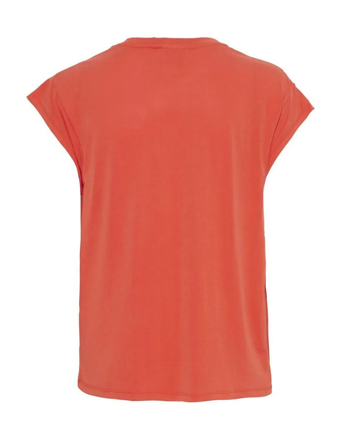CAMISETA HOMBROS FRUNCIDOS NARANJA ICHI LISKEN
