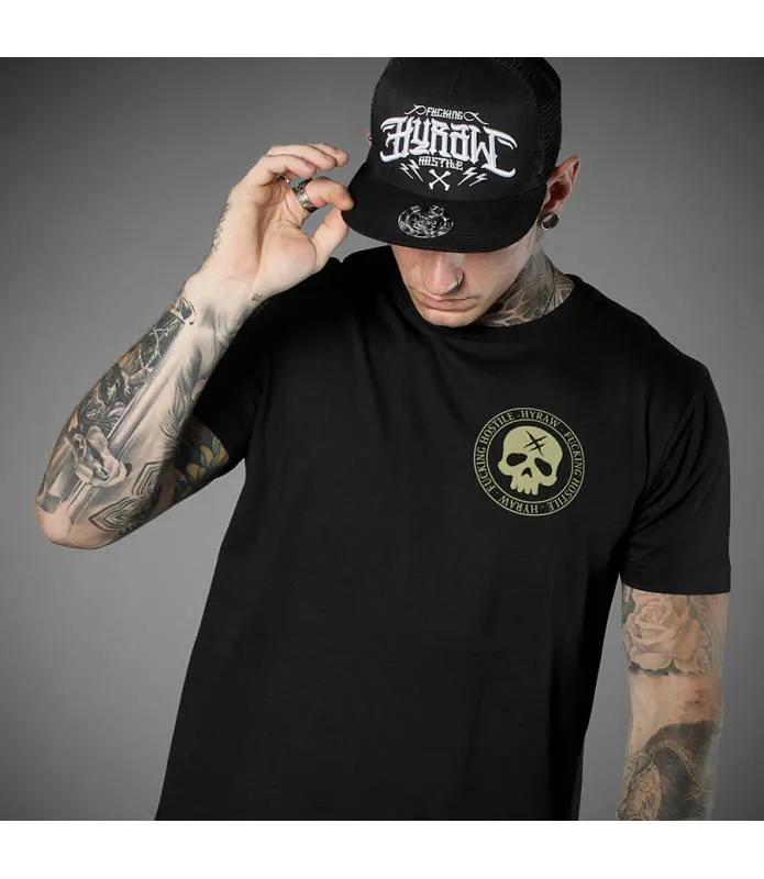 CAMISETA MANGA CORTA HOMBRE NEGRA TRUST NO ONE HYRAW SP24M06
