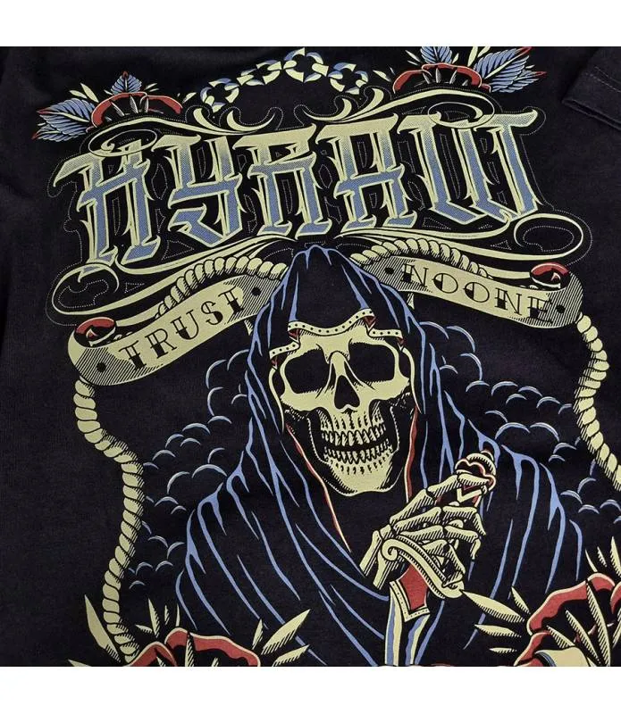 CAMISETA MANGA CORTA HOMBRE NEGRA TRUST NO ONE HYRAW SP24M06