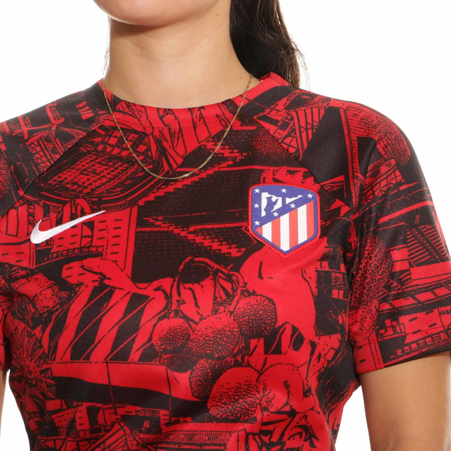 CAMISETA NIKE ATLéTICO MUJER PREMATCH