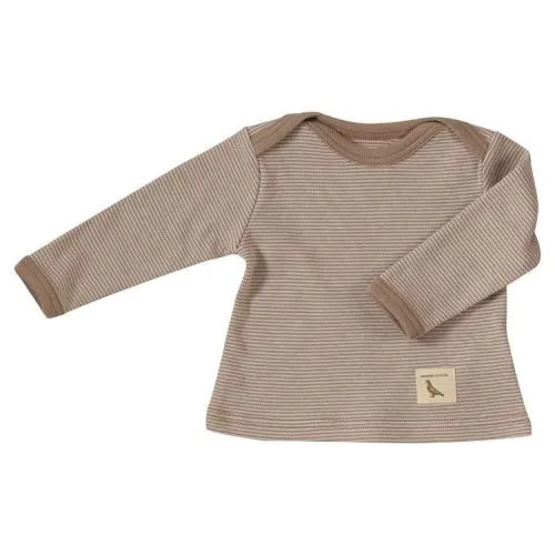 Camiseta rayas beige. Pigeon Organics.
