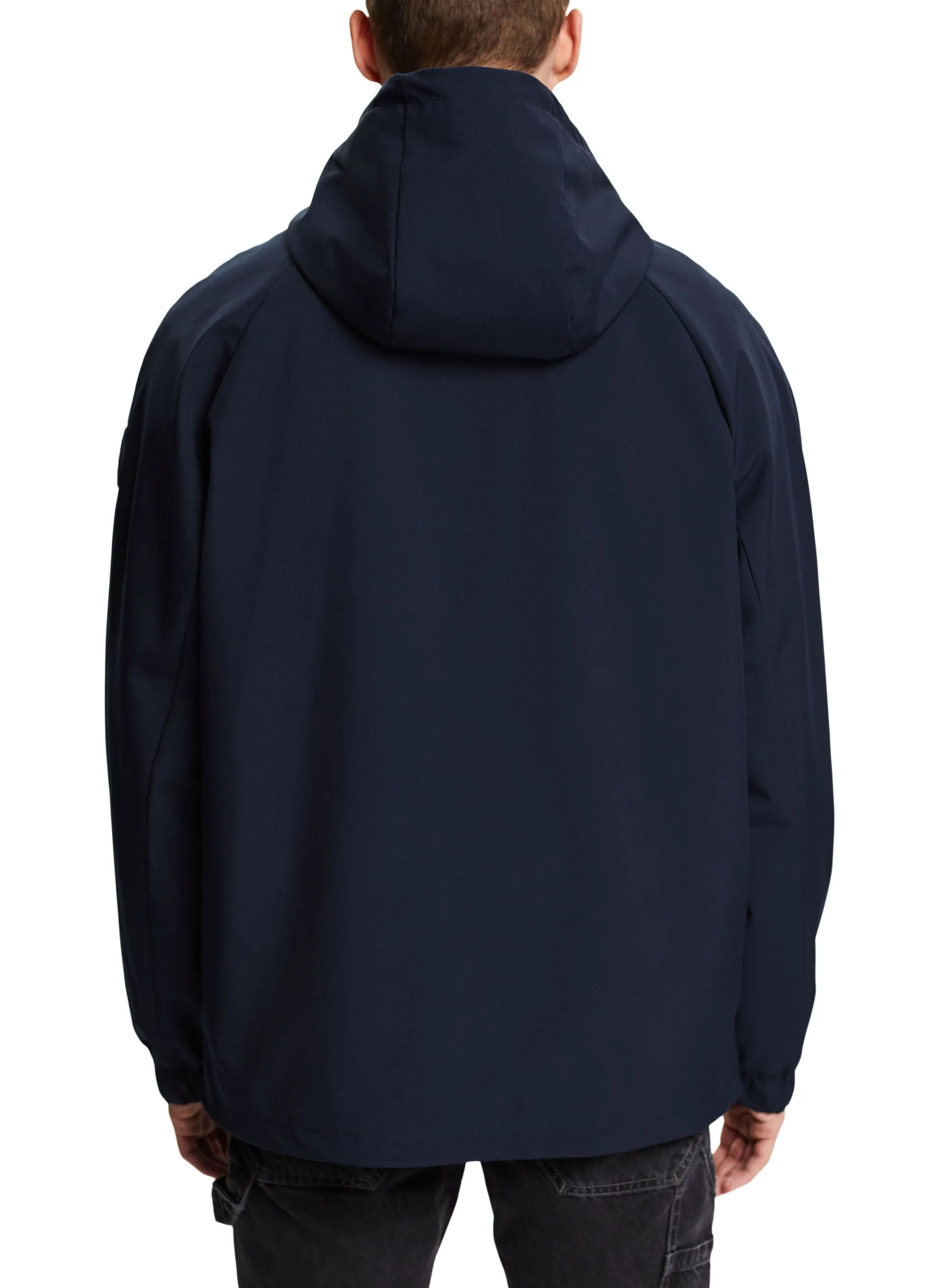 Chaqueta con cuello alto en azul