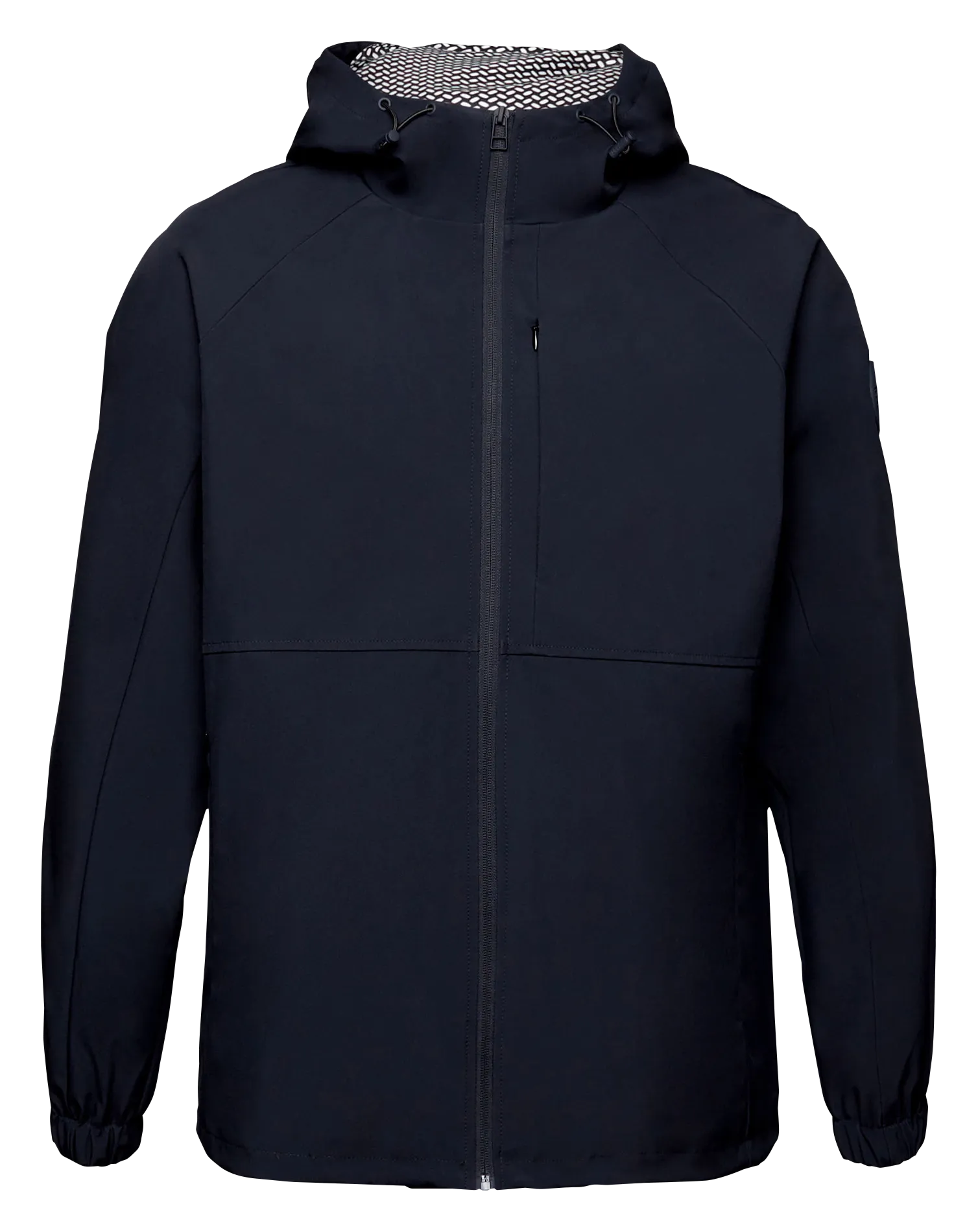 Chaqueta con cuello alto en azul