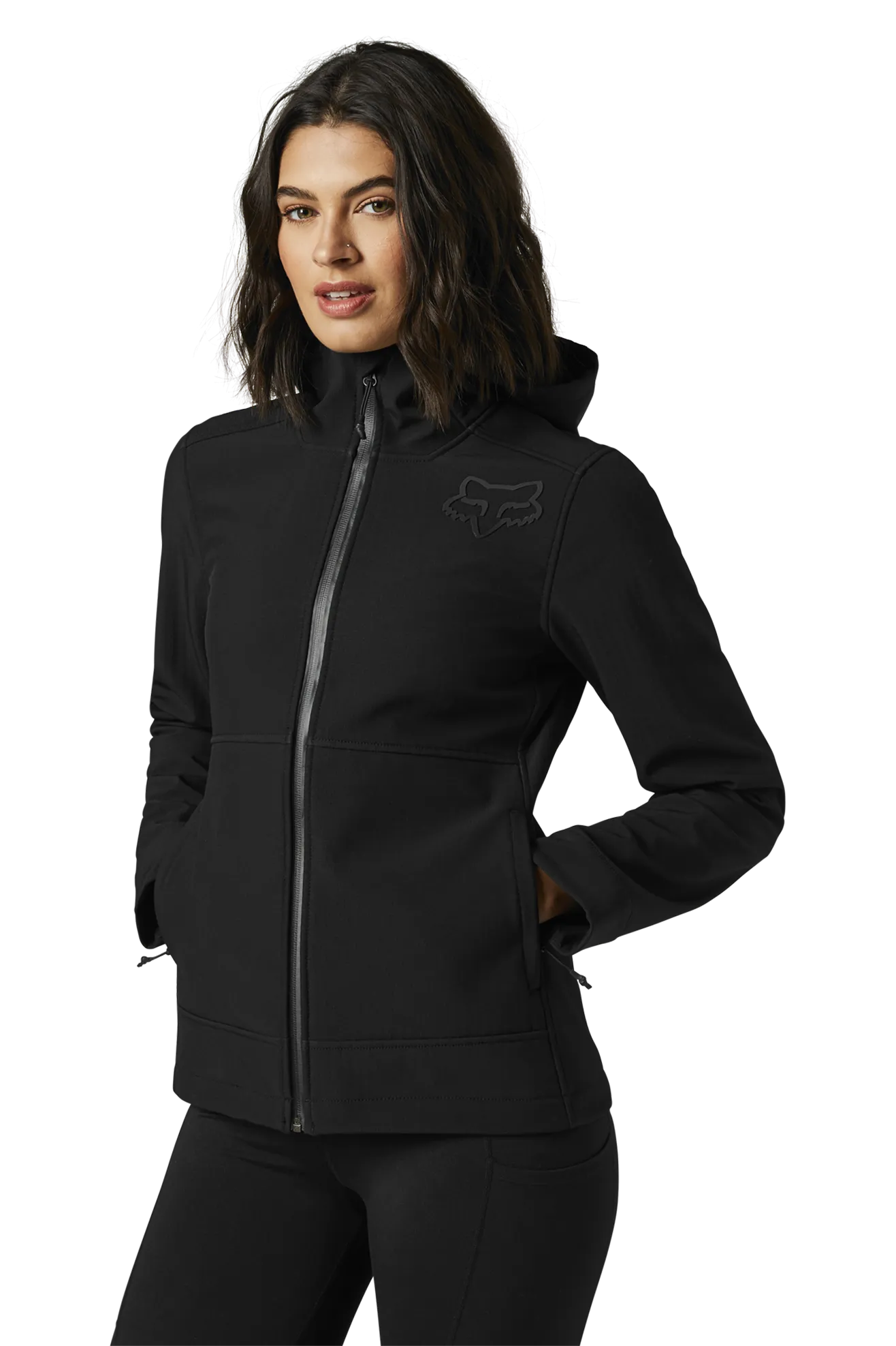 Chaqueta Softshell para Mujer FOX Pit Negra