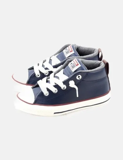 Converse Zapatilla azul marino lace up de piel