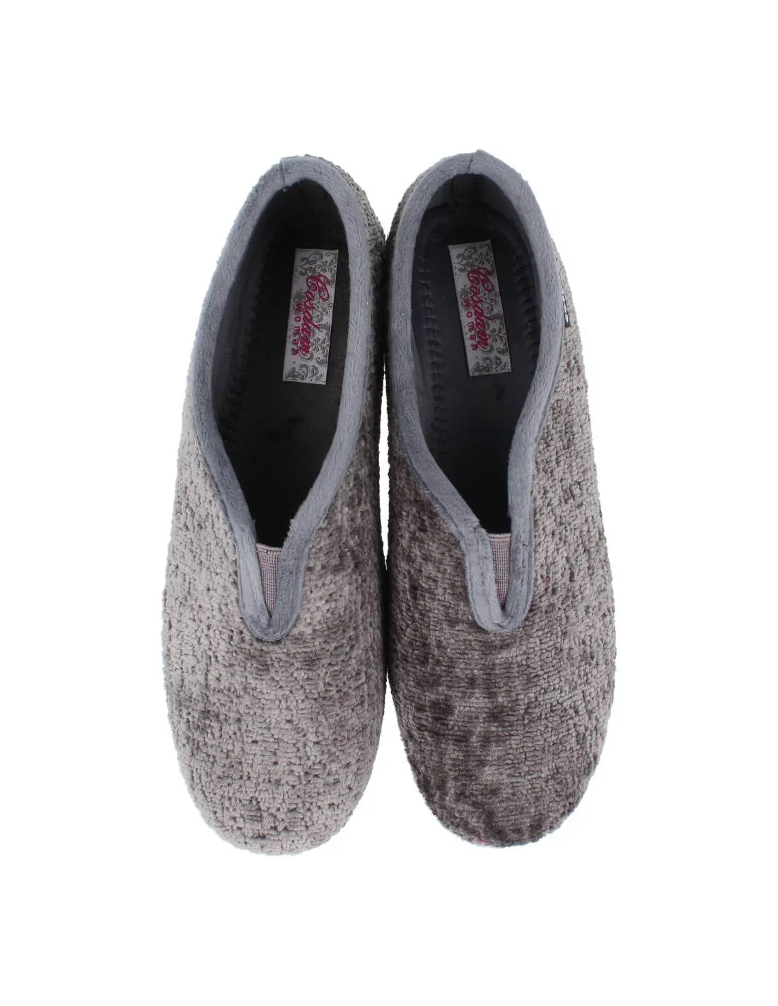 COSDAM  ZAPATILLA CASA CUñA CERRADA ELáSTICO GRIS