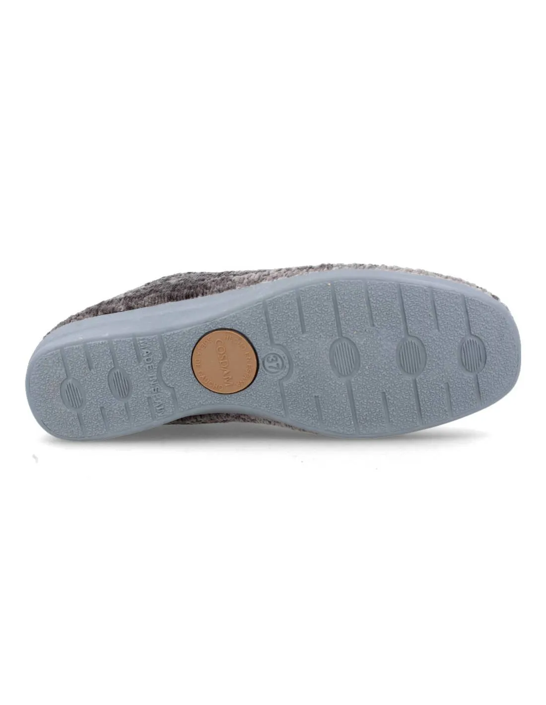 COSDAM  ZAPATILLA CASA CUñA CERRADA ELáSTICO GRIS