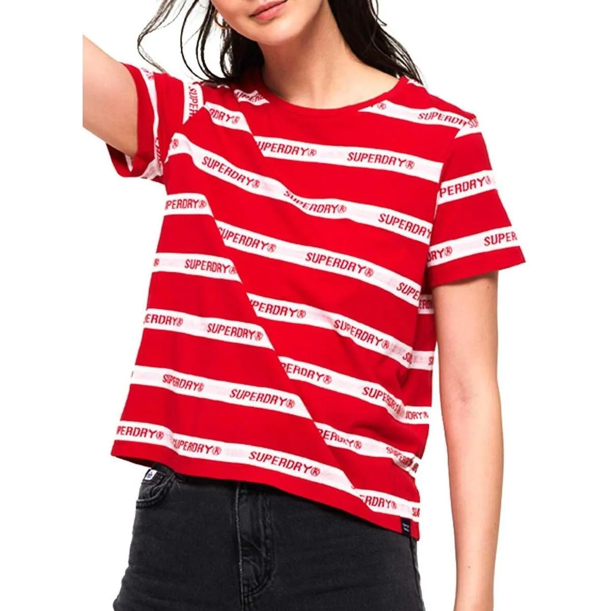 COTE STRIPE TEXT TEE