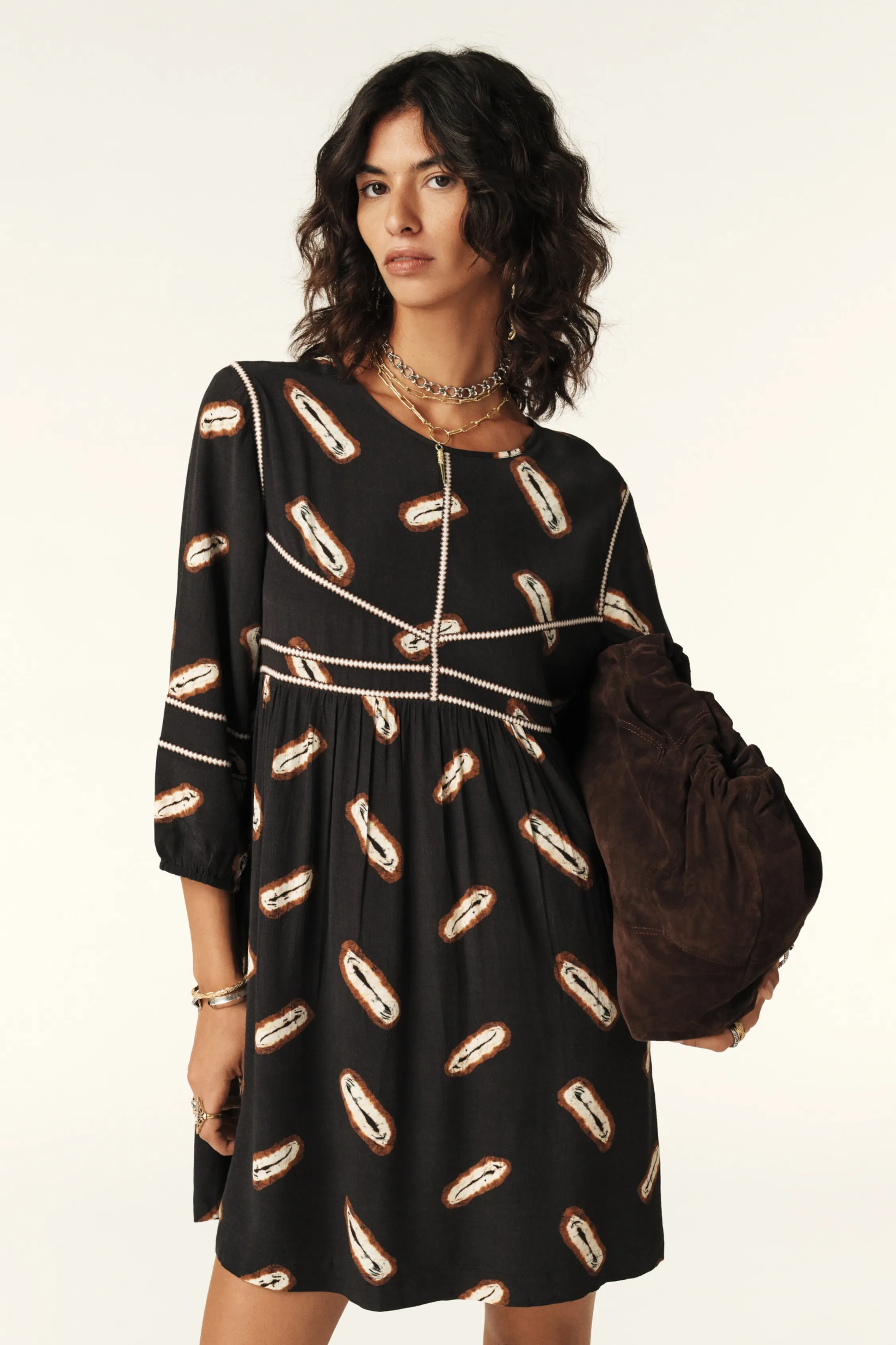 CRUJIENTE mini vestido bohemio