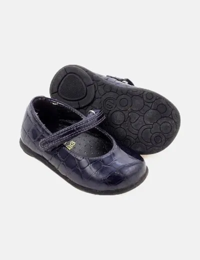 D'bebé Zapatos charol azul marino texturizado