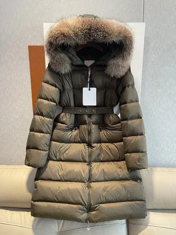 FW24 Diseñador Agrupo para mujer Ventilla de invierno Down Fashion Follet Chaqueta larga Down Chaqueta de invierno para mujeres 