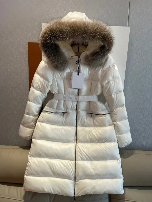 FW24 Diseñador Agrupo para mujer Ventilla de invierno Down Fashion Follet Chaqueta larga Down Chaqueta de invierno para mujeres 