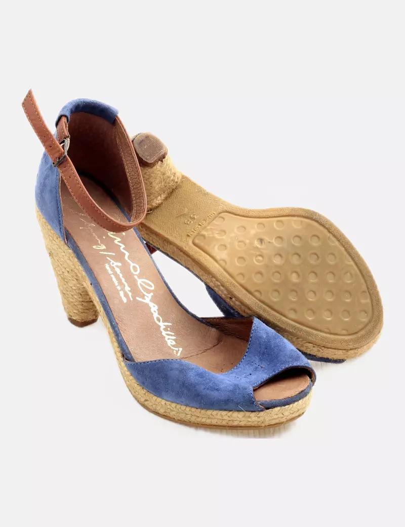 Gaimo Espadilles Sandalia azul con esparto