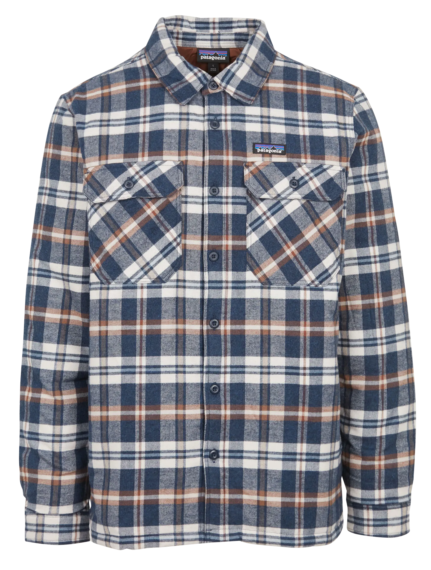 INSULATED  CHAQUETA DE ALGODóN ORGáNICO CON CUELLO CLáSICO EN AZUL