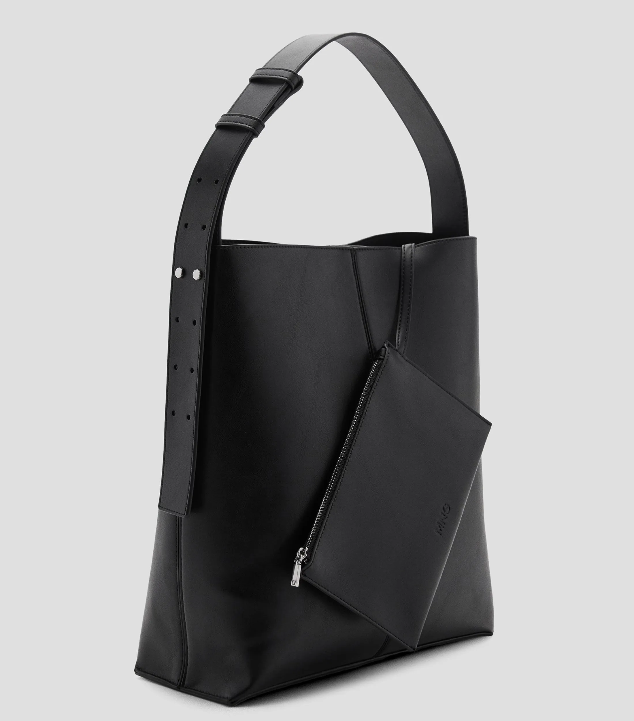 Mango Bolso Tote con Asa Corta Mujer