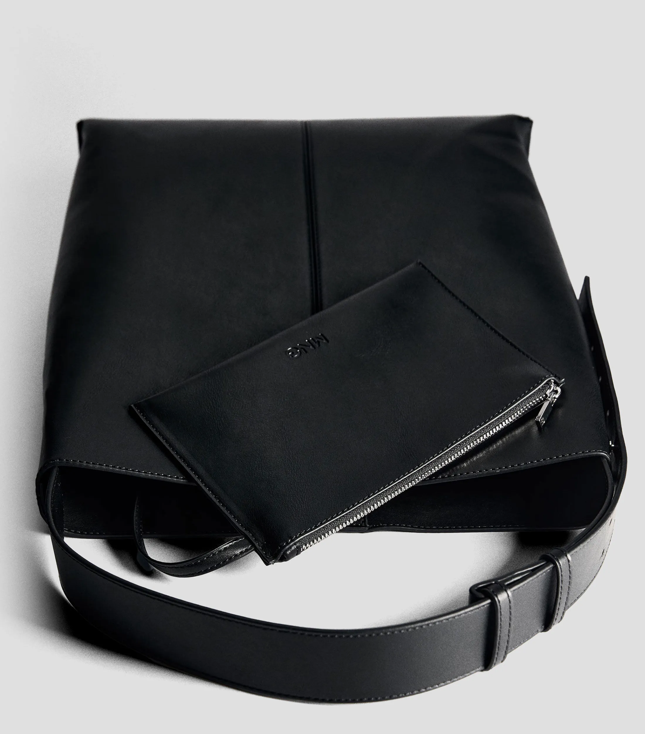 Mango Bolso Tote con Asa Corta Mujer
