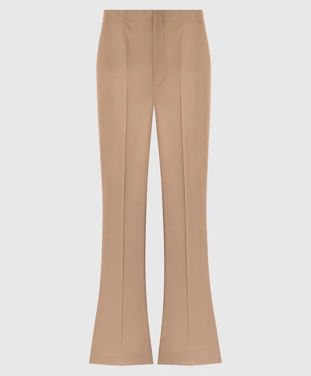 Max Mara Sportmax Brown NIGERIA flared pants made of wool